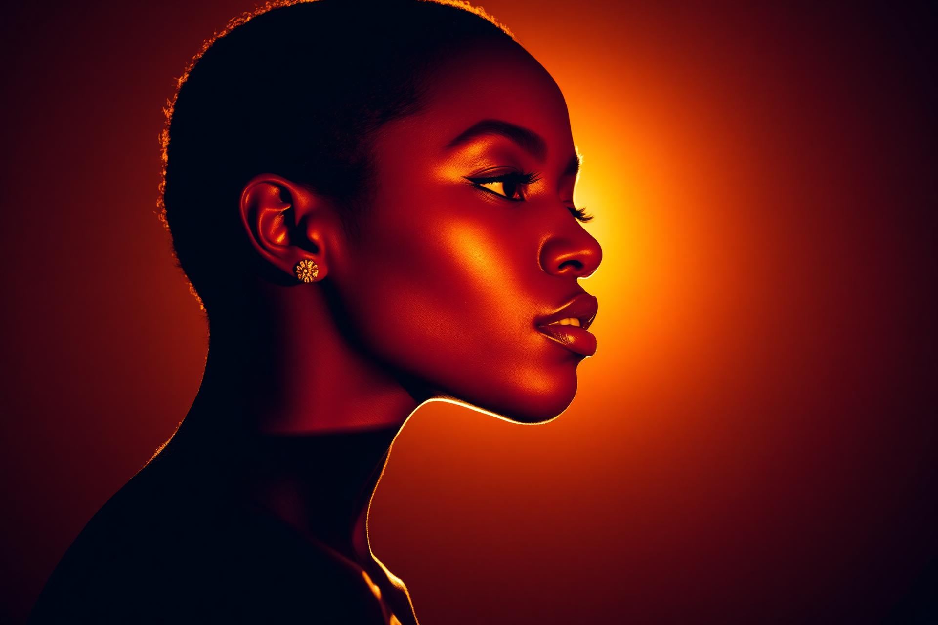 Side profile in golden light